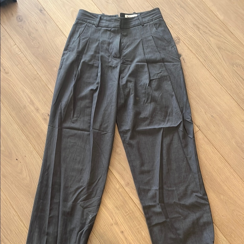 The Frankie Shop Gray Wide Leg Dress Pants